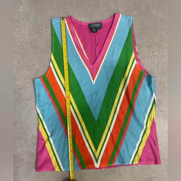 Ralph Lauren Sleeveless Multicolored Top L - Picture 6 of 11
